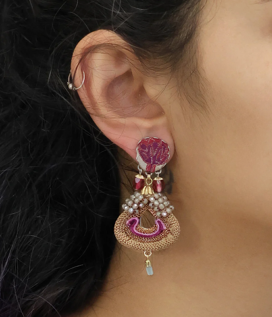 Ayala Bar Berry Blush, Duska Earrings