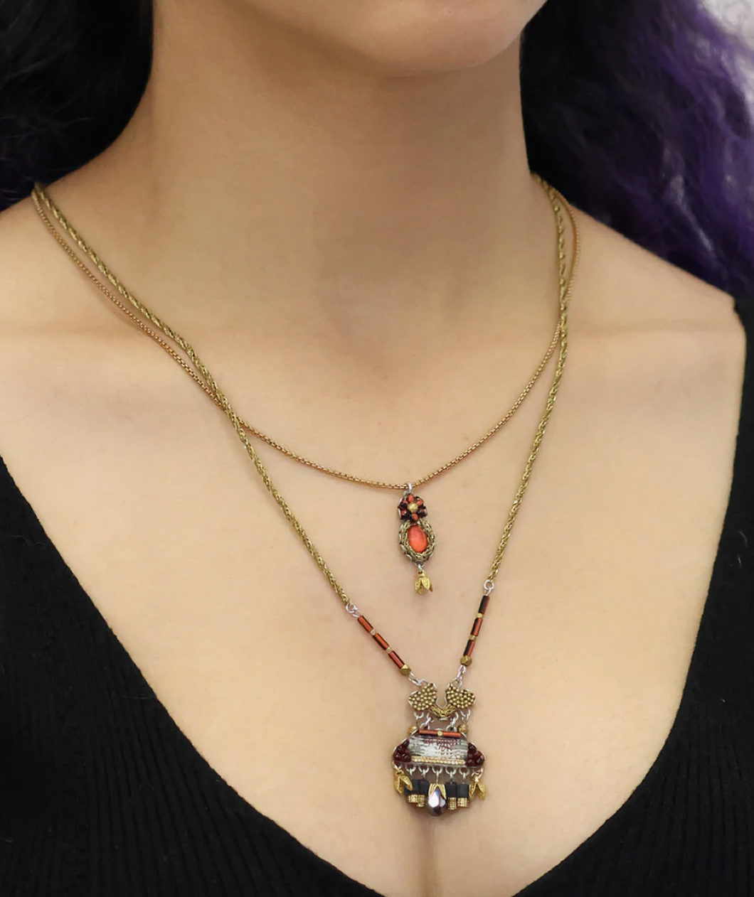 Ayala Bar Noble Wine, Garnet Necklace