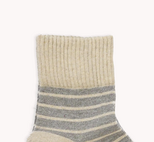 Load image into Gallery viewer, Pokoloko Stripe Solid Pima Socks Honey 2 Pack
