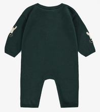 Load image into Gallery viewer, Souris Mini Knit Dog Print Knit Playsuit Green
