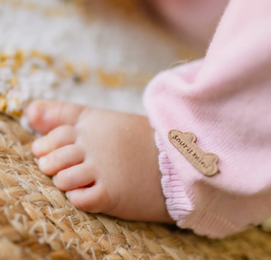 Souris Mini Cat Print Knit Playsuit Pink