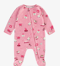 Load image into Gallery viewer, Souris Mini Toy Print Velour Sleeper Pink
