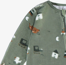 Load image into Gallery viewer, Souris Mini Toy Print Velour Sleeper Green

