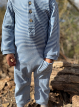 Load image into Gallery viewer, Me and Henry Mitch Henley Cotton Playsuit Blue Stripe
