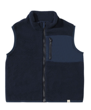 Load image into Gallery viewer, Me and Henry Gilt Sherpa Vest Navy
