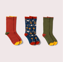 Load image into Gallery viewer, Little Green Radicals Night Moon Ankle Socks 3-Pack
