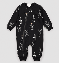 Load image into Gallery viewer, Miles Baby Dancing Glow in the Dark Skeletons Playsuit
