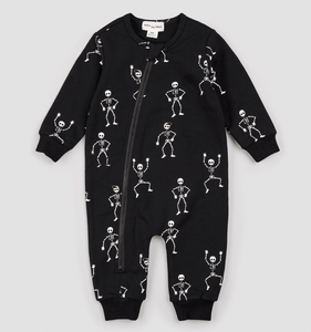 Miles Baby Dancing Glow in the Dark Skeletons Playsuit