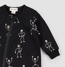 Load image into Gallery viewer, Miles Baby Dancing Glow in the Dark Skeletons Playsuit
