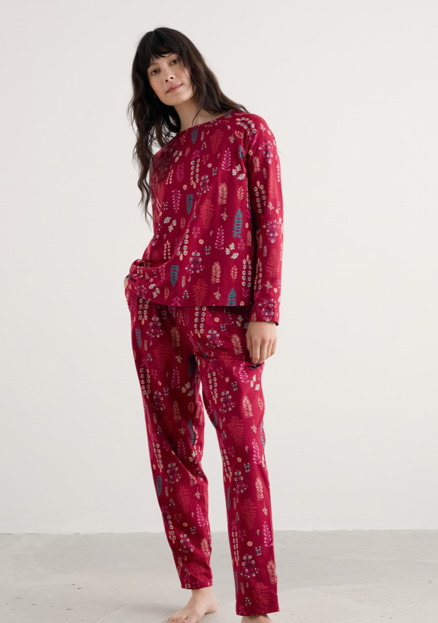 Seasalt Setting Sun Pyjamas Botanical Woodland Jam