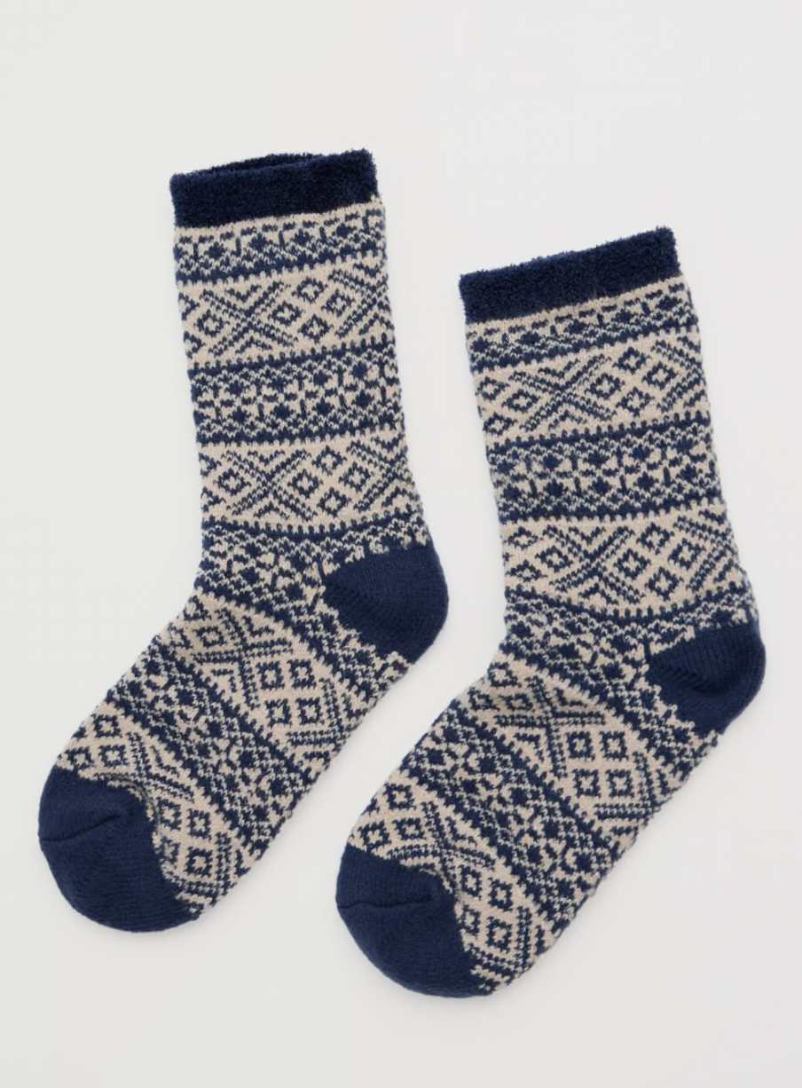 Seasalt Womens Cabin Socks Falling Flake Maritime