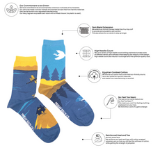 Load image into Gallery viewer, Womens Great Lakes Canadian Landscape Mismatch Socks
