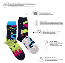 Load image into Gallery viewer, Womens Northern Canada Landscape Mismatch Socks
