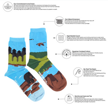 Load image into Gallery viewer, Womens Canadian Shield Landscape Mismatch Socks

