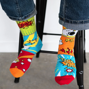 Mens Mismatch Cotton Blend Socks