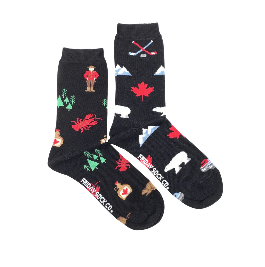 Womens Canada Icons Mismatch Socks