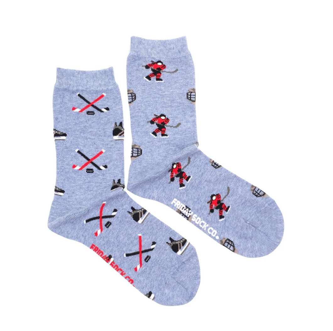 Womens Hockey Skate and Hockey Stick Mismatch Socks