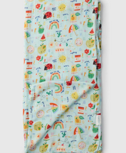 Load image into Gallery viewer, Loulou Lollipop Alphabet Smiles Swaddling Blanket
