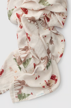 Load image into Gallery viewer, Loulou Lollipop Forest Families Swaddling Blanket
