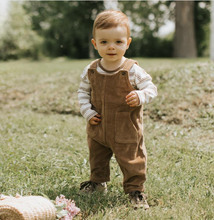 Load image into Gallery viewer, Petit Lem Cord Overall and Tee Brown
