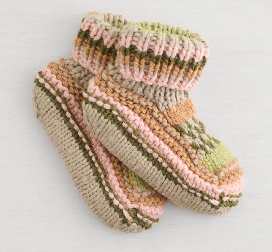 Lemon Northern Isles Knit Bootie Pine