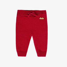 Load image into Gallery viewer, Souris Mini Wool Blend Jacquard Hooded Cardigan and Pant Red
