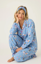 Load image into Gallery viewer, PJ Salvage Baked Woof Love Flannel Pyjamas Denim
