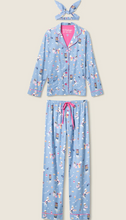 Load image into Gallery viewer, PJ Salvage Baked Woof Love Flannel Pyjamas Denim
