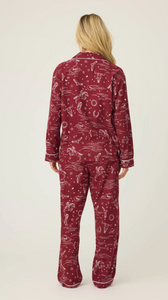 PJ Salvage Hold Your Horses Flannel Pyjamas Port