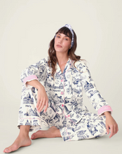 Load image into Gallery viewer, PJ Salvage Bon Voyage Flannel Pyjamas White Cloud
