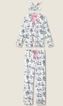 Load image into Gallery viewer, PJ Salvage Bon Voyage Flannel Pyjamas White Cloud
