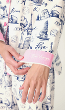 Load image into Gallery viewer, PJ Salvage Bon Voyage Flannel Pyjamas White Cloud
