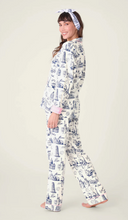 Load image into Gallery viewer, PJ Salvage Bon Voyage Flannel Pyjamas White Cloud
