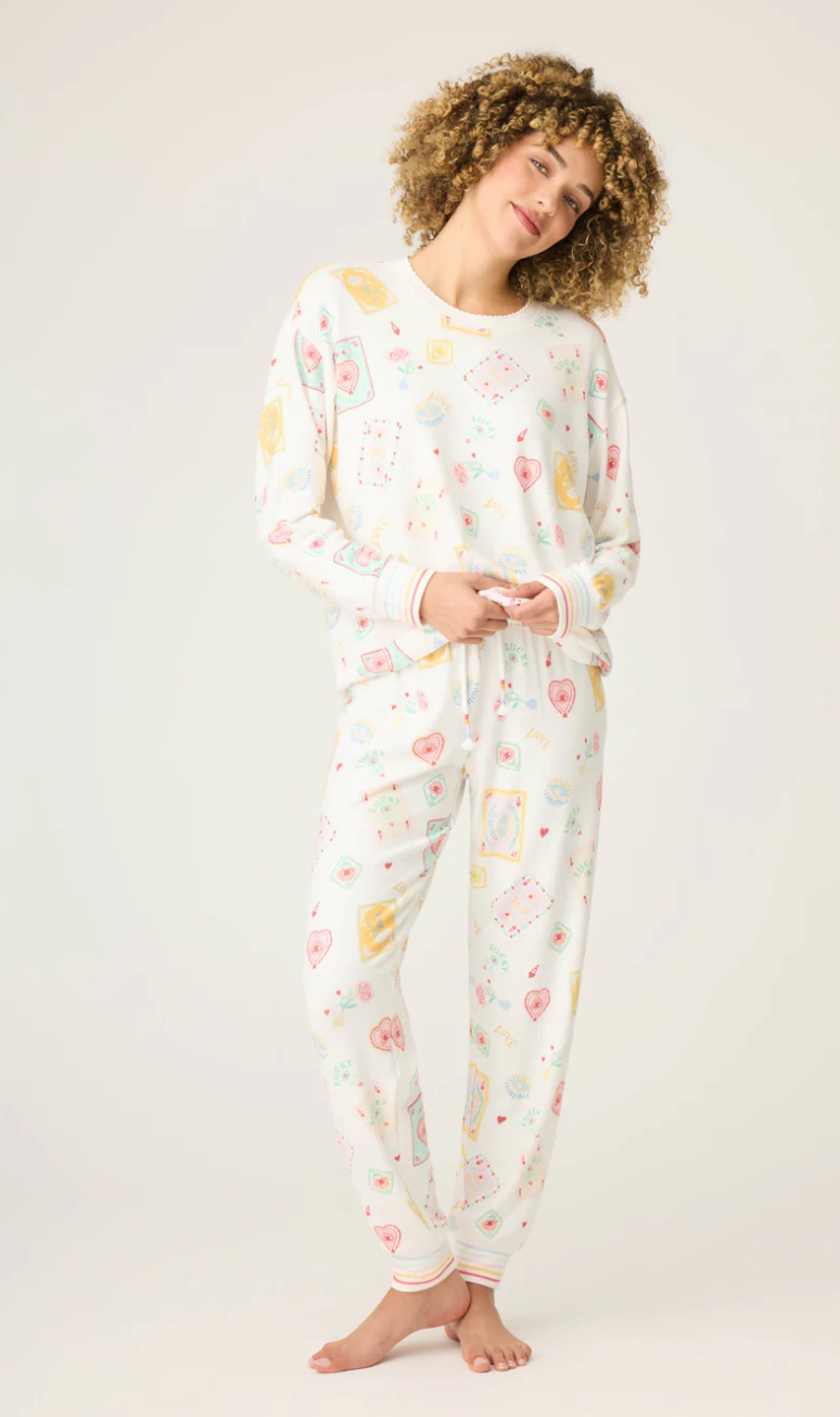 PJ Salvage Lucky Me Tarot Card Print PJ Set