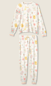 PJ Salvage Lucky Me Tarot Card Print PJ Set