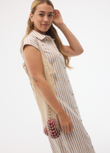 Load image into Gallery viewer, FIG Kelly Shirt Dress Cabana Stripe Maple
