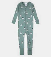 Load image into Gallery viewer, Petit Lem Baby Penguin Print Convertible Sleeper
