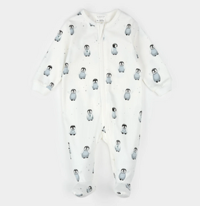 Petit Lem Baby Penguin Print Sleeper