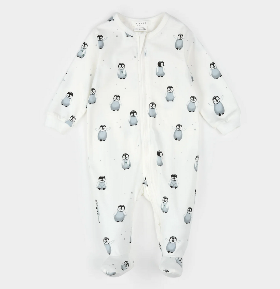 Petit Lem Baby Penguin Print Sleeper