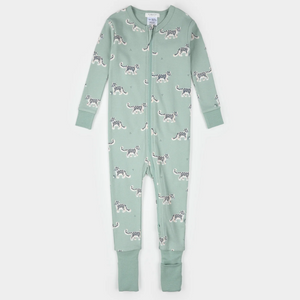 Petit Lem Snow Leopard Print Convertible Sleeper