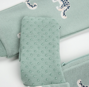 Petit Lem Snow Leopard Print Convertible Sleeper