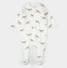 Load image into Gallery viewer, Petit Lem Snow Leopard Print Sleeper
