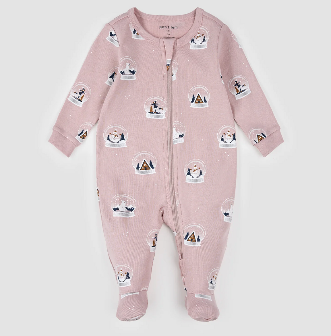 Petit Lem Snowglobe Print Sleeper