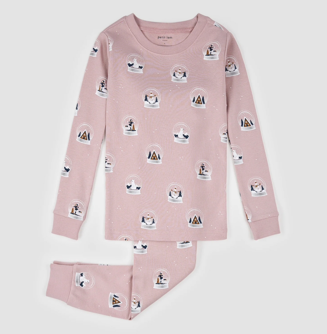 Petit Lem Snowglobe Print Pyjamas