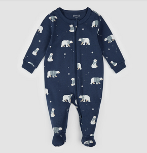 Petit Lem Winter Polar Bear Print Sleeper