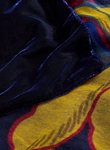 Load image into Gallery viewer, White Stuff UK Velvet Printed Scarf Blue Print
