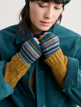 Load image into Gallery viewer, Seasalt Fruity Fingerless Mittens Ripple Marks Teal Multi
