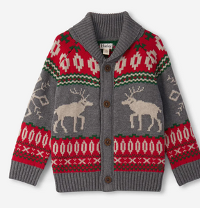 Hatley Winter Elk Shawl Collar Cardigan