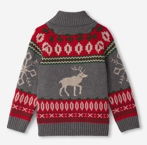 Hatley Winter Elk Shawl Collar Cardigan