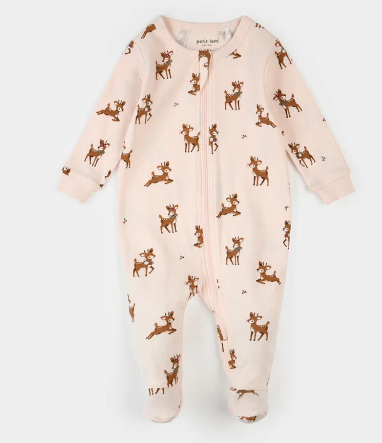 Petit Lem Reindeer Print Sleeper